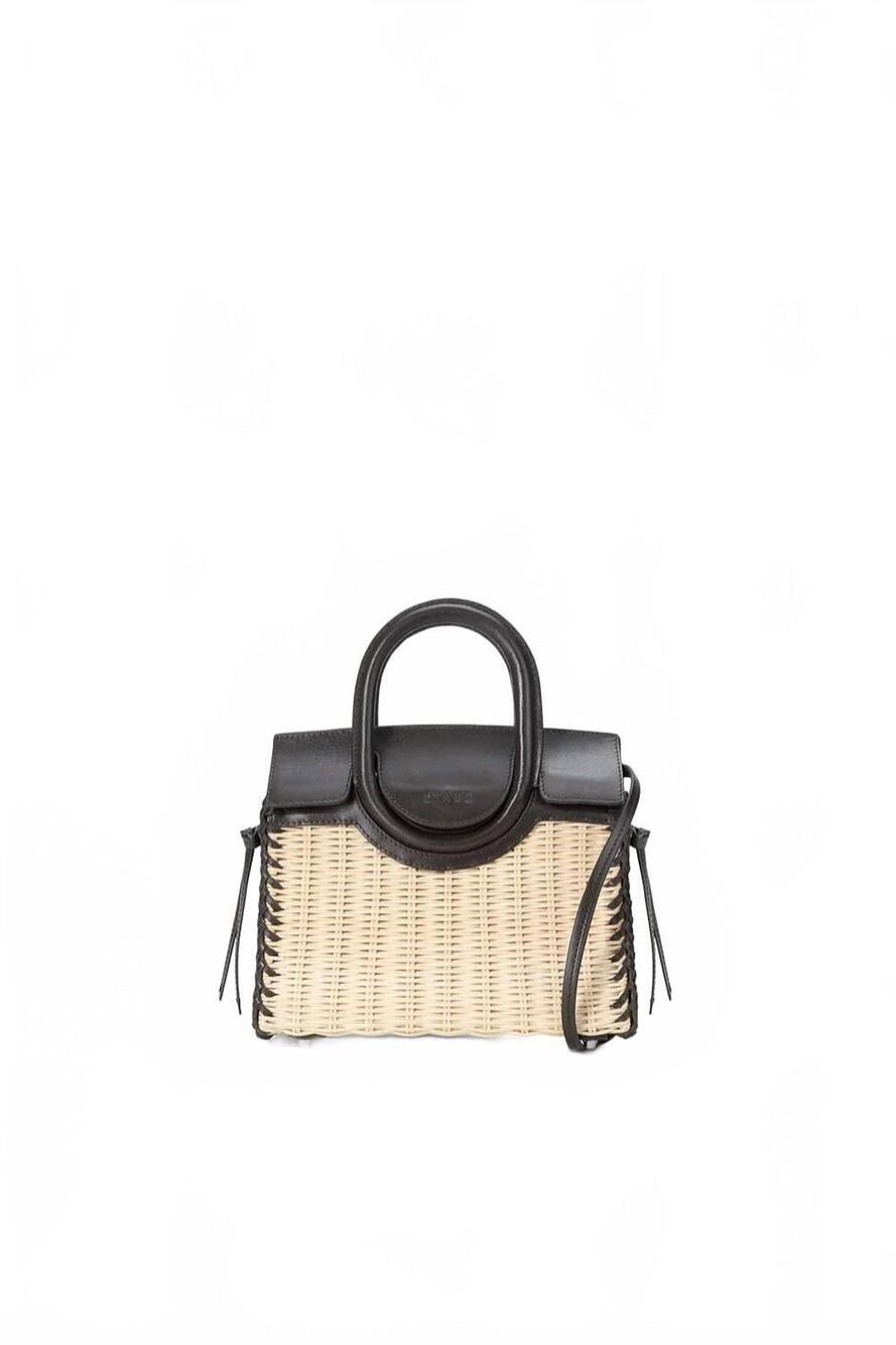 NEW STAUD women's maude mini carryall bag in natural/espresso